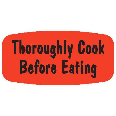 Thoroughly Cook Before Eating Label