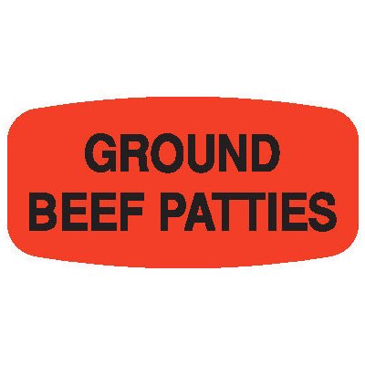 Ground Beef Patties Label