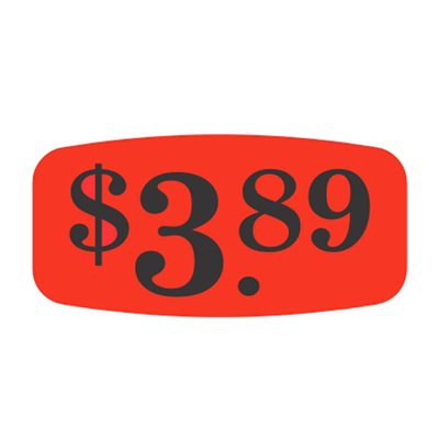 $3.89 Label