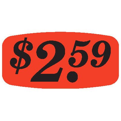 $2.59 Label