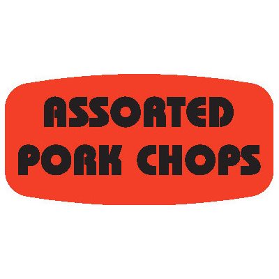 Assorted Pork Chops Label