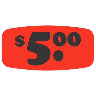 $5.00 Label