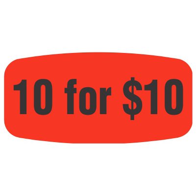10 for $10.00 Label