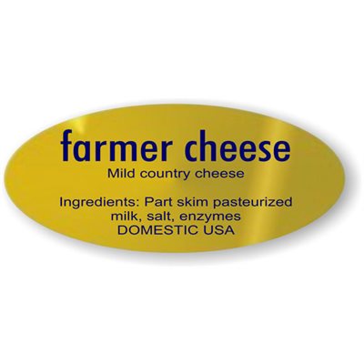 Farmer Cheese w/ ing Label
