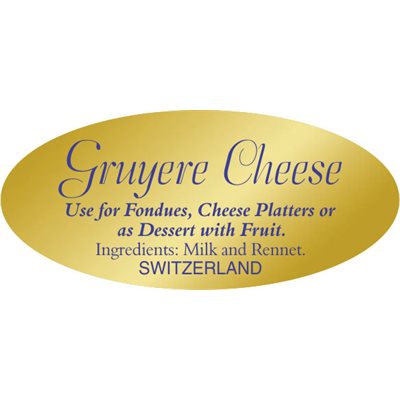 Gruyere Cheese w/ ing Label