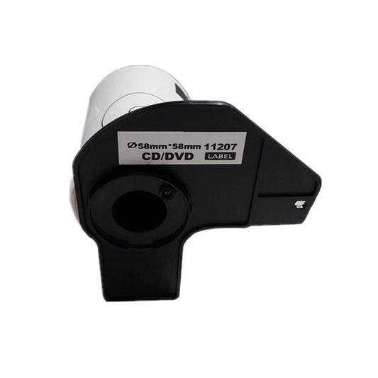 2.2" diameter (58.2mm diameter) Brother DK Die-Cut CD/DVD White Disk Labels | 100 Labels | 1 Roll (DK-1207)