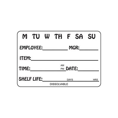 Generic 7 Day Label Label