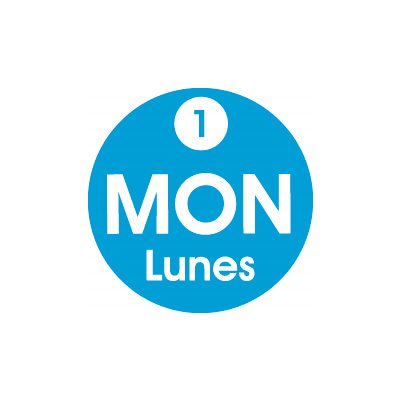 Mon 1 Lunes Label