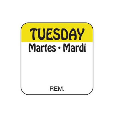 Tuesday Martes Mardi Label