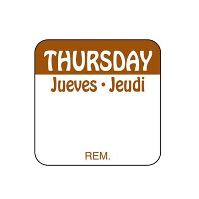 Thursday Jueves Juedi Label