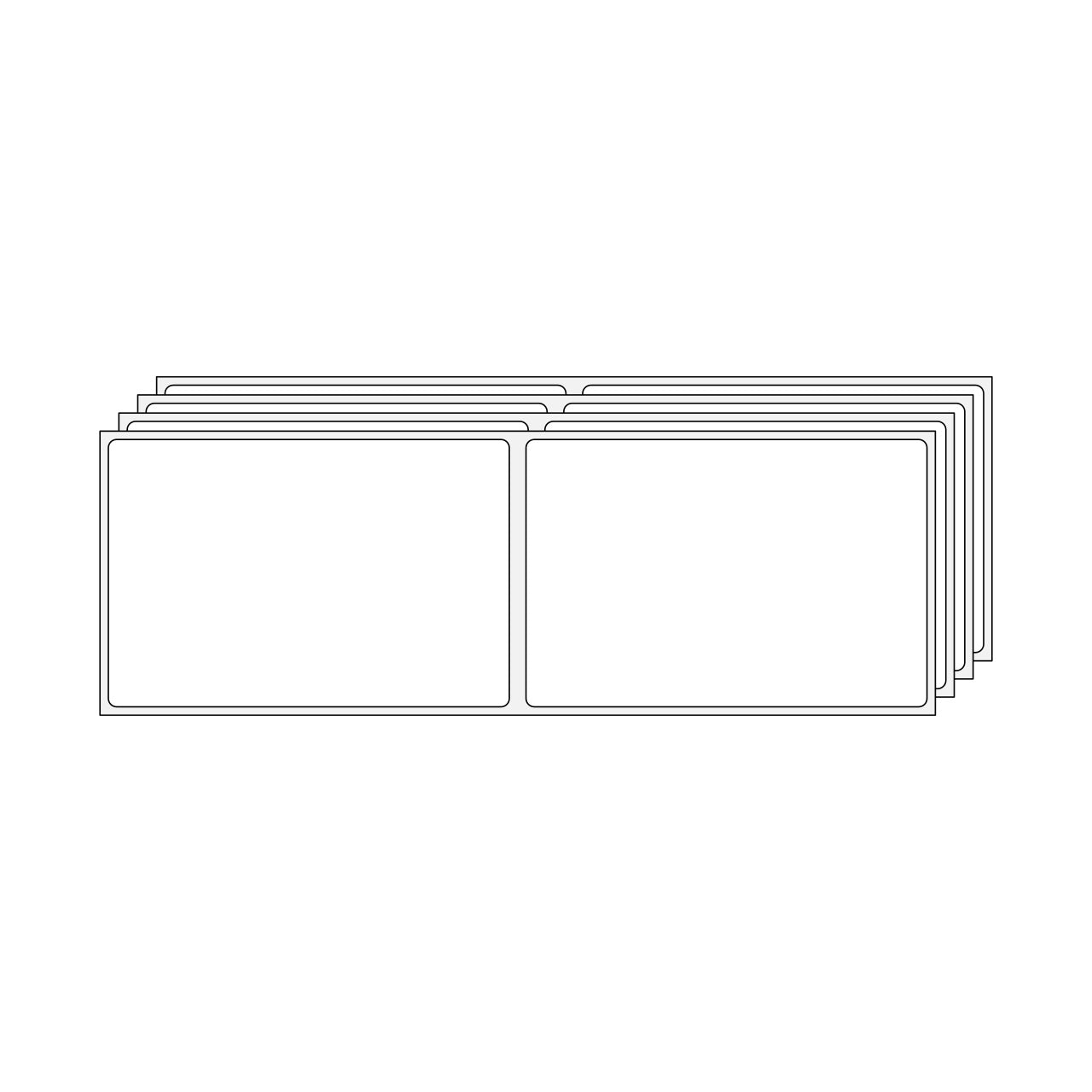 4" x 6" Thermal Transfer Labels | Fanfold | 2,000 Stack | 2 Pack