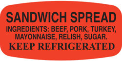 Sandwich Spread(w/ing-Turkey) Label | Roll of 1,000