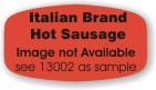 Italian Brand Hot Sausage Label | Roll of 1,000