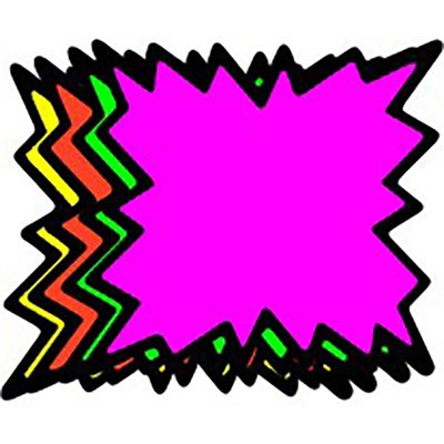 Sign Card 5.0 x 5.0 Burst (Blank)