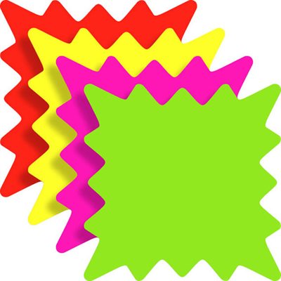 Sign Card 8.0 x 8.0 Burst (Blanks)