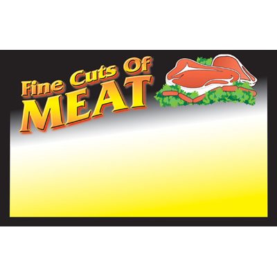 Sign Card 11.0 x 7.0 Fine Cuts of Meat