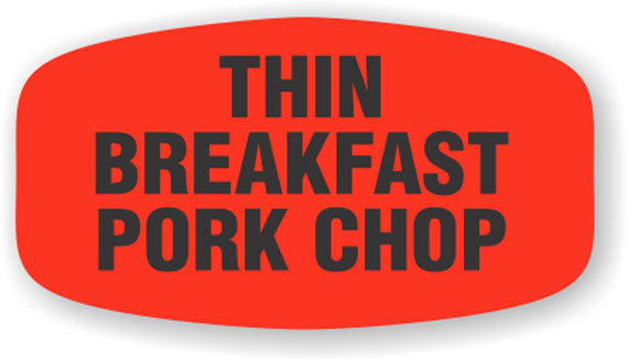 Thin Breakfast Pork Chop Label | Roll of 1,000
