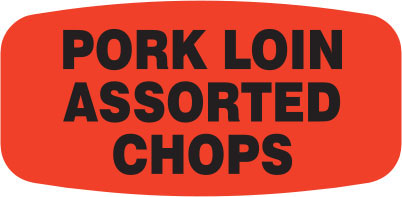 Pork Loin Assorted Chops Label | Roll of 1,000