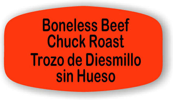 Boneless Beef Chuck Roast / Trozo de Diesmillo sin Hueso Label | Roll of 1,000