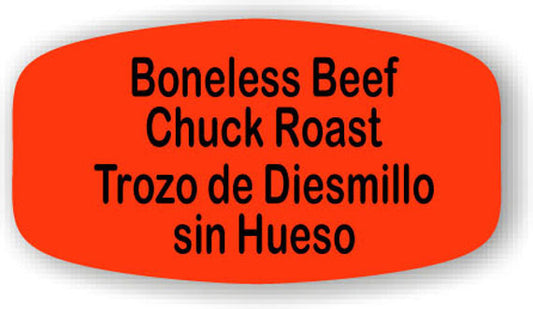 Boneless Beef Chuck Roast / Trozo de Diesmillo sin Hueso Label | Roll of 1,000