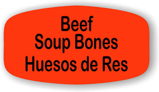 Beef Soup Bones / Huesos de Res Label | Roll of 1,000