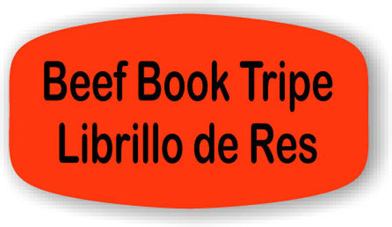 Beef Book Tripe / Librillo de Re Label | Roll of 1,000