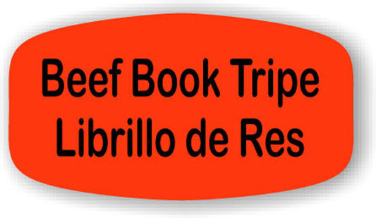 Beef Book Tripe / Librillo de Re Label | Roll of 1,000