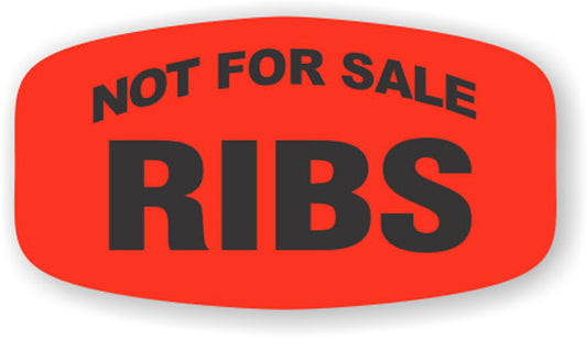 Not For Sale Ribs Label | Roll of 1,000