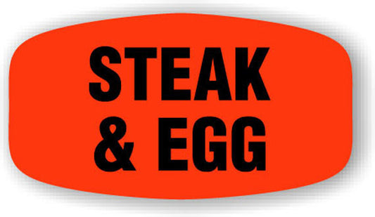 Steak & Egg Label | Roll of 1,000