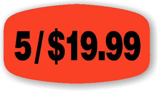 5/$19.99 Label | Roll of 1,000