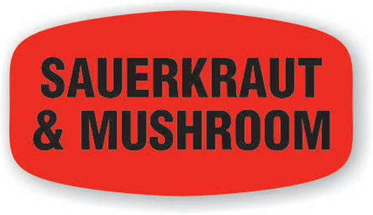 Sauerkraut & Mushroom Label | Roll of 1,000