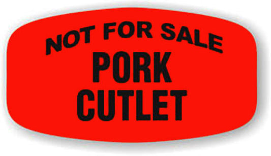 Not For Sale Pork Cutlets Label | Roll of 1,000
