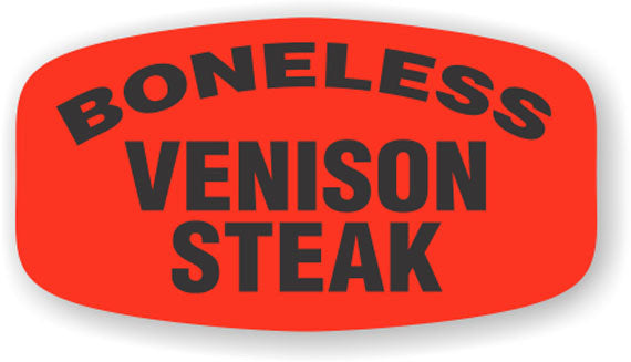 Boneless Venison Steak  Label | Roll of 1,000