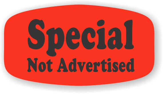 Special Not Advertised Label | Roll of 1,000