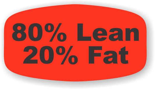 80% Lean 20% Fat Label | Roll of 1,000