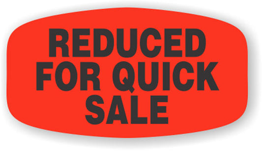 Reduced For Quick Sale Label | Roll of 1,000