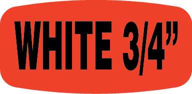 White 3/4 (inch) Label | Roll of 1,000