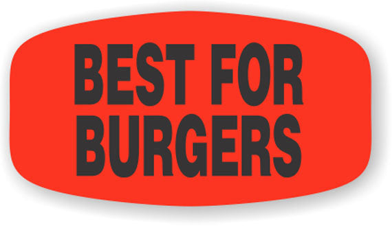 Best for Burgers Label | Roll of 1,000
