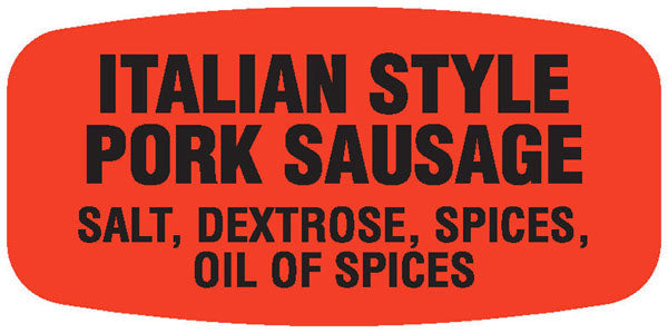 Italian Style Pork Sausage Salt, Dex... Label | Roll of 1,000