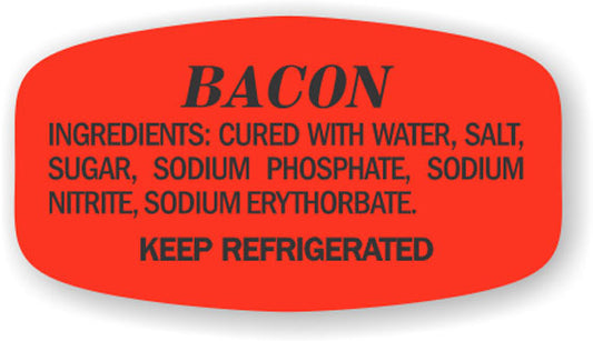Bacon: Ingredients: Cured with… Label | Roll of 1,000