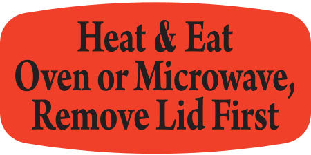 Heat & Eat Oven or Mircrowave, Rem Label | Roll of 1,000