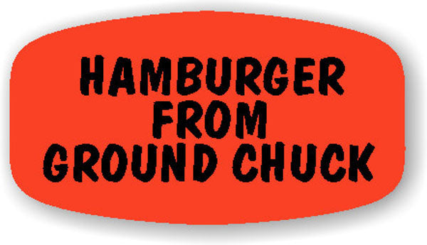 Hamburger from Ground Chuck Label | Roll of 1,000