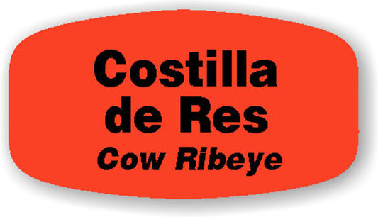 Cow Ribeye / Costilla de Res Label | Roll of 1,000