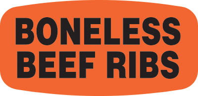 Boneless Beef Ribs Label | Roll of 1,000