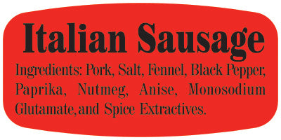 Italian Sausage w/ing Label | Roll of 1,000