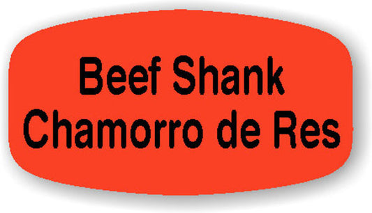 Beef Shank / Chamorro de Res Label | Roll of 1,000