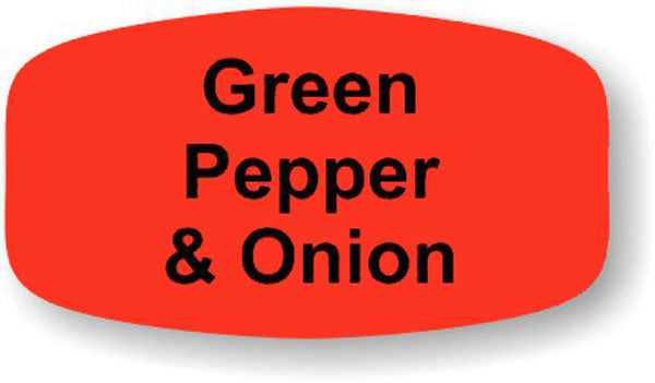 Green Pepper & Onion Label | Roll of 1,000