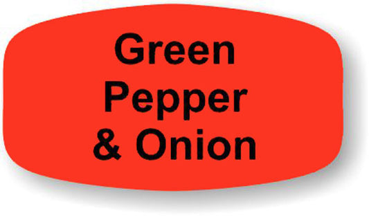Green Pepper & Onion Label | Roll of 1,000