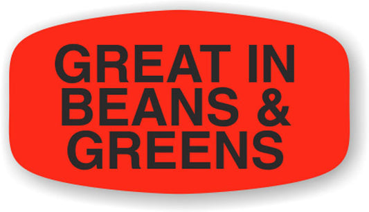 Great in Beans & Greens Label | Roll of 1,000