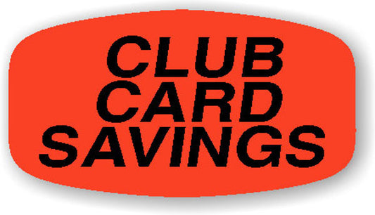 Club Card Savings Label | Roll of 1,000